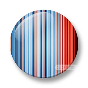 Distintivo com listras climáticas da França: Conscientização sobre o aquecimento global (32 mm/44 mm)