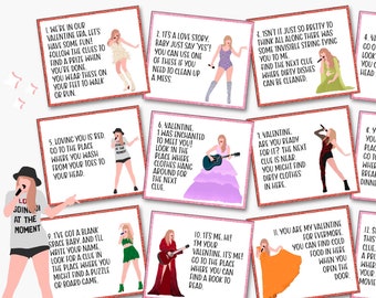 Swiftie Valentine Scavenger Hunt, Eras Tour Valentine Hunt, In My Valentine Era, Swiftie Printable Scavenger Hunt