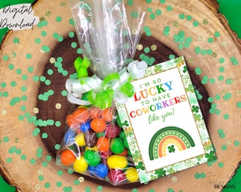 St. Patrick's Day Coworker Gift Tag, St. Patrick's Day Printable Gift Tag, St. Patrick's Day Coworker Gift, St. Patrick's Favor Tag