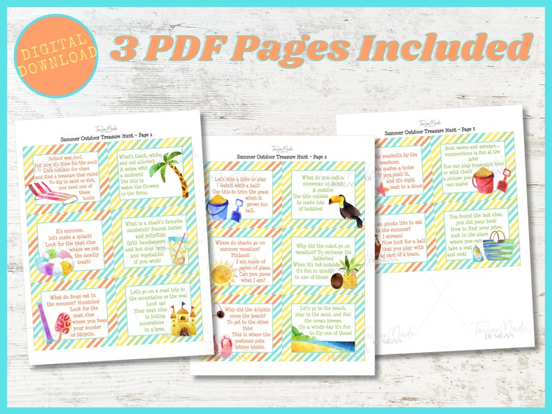 Summer Outdoor Scavenger Hunt Outdoor Treasure Hunt Outdoor image 2