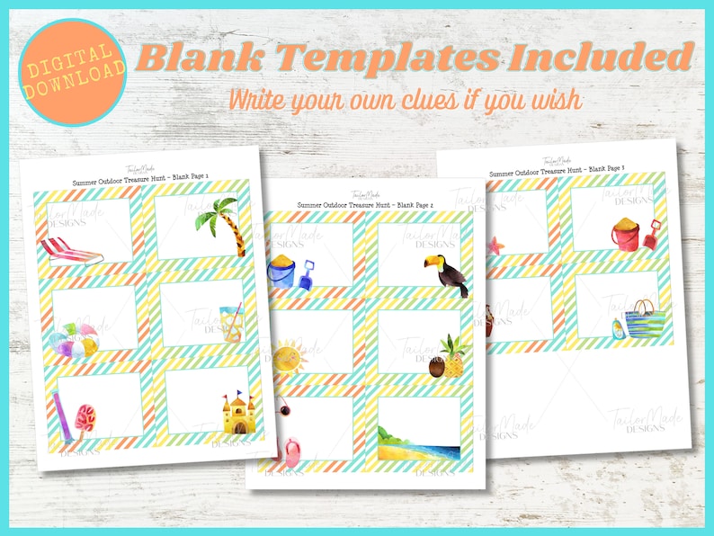 Summer Outdoor Scavenger Hunt Outdoor Treasure Hunt Outdoor image 3