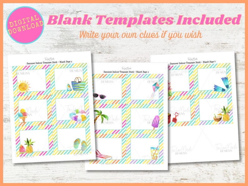 Summer Scavenger Hunt Summer Indoor Activities Summer Games image 3