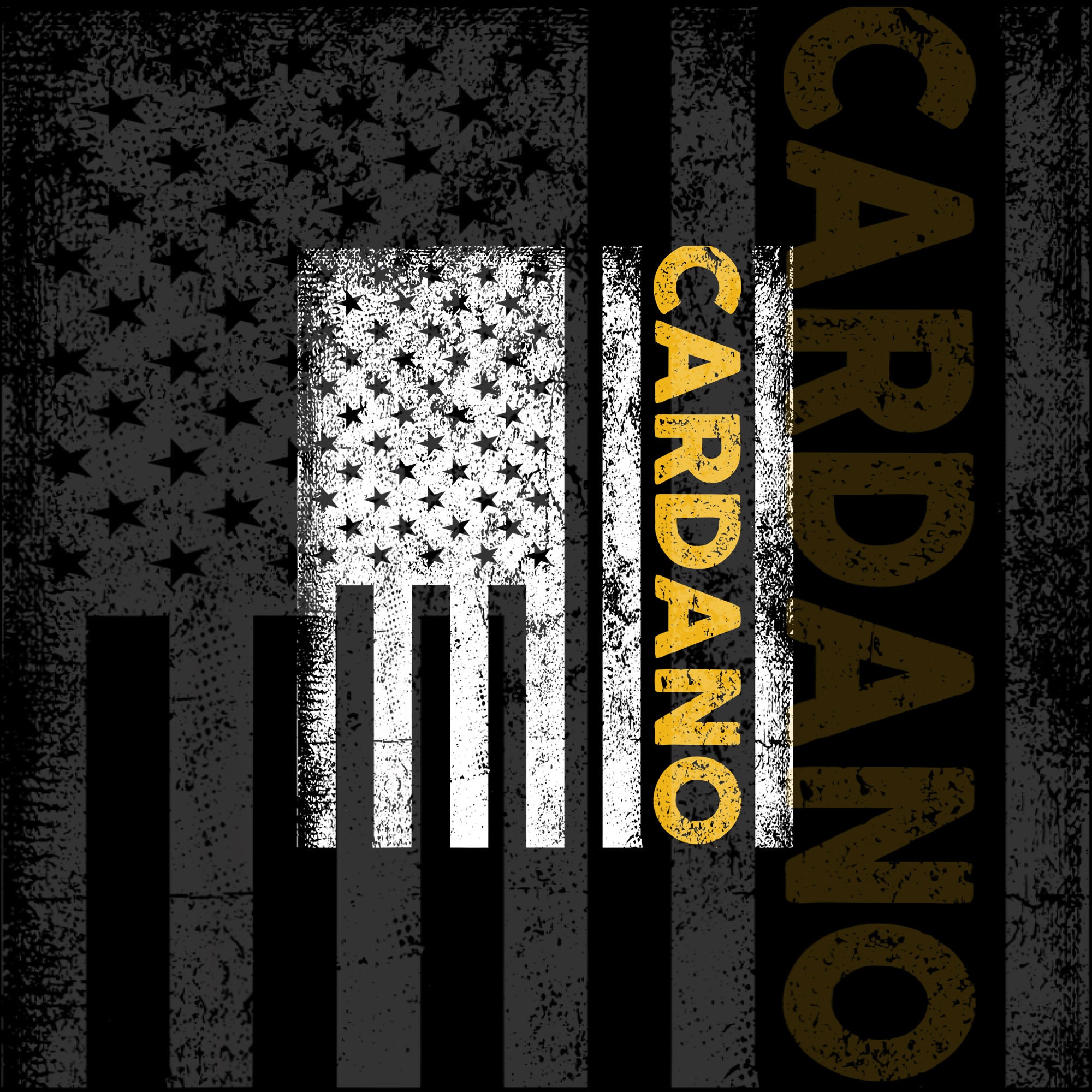 US Flag Cardano Distressed PNG Digital Currency Miner and ...