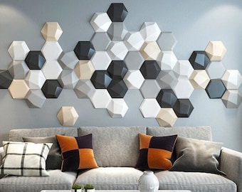 ACOUSTIC PANEL 3D Tile Noise Reduction Home Decor Insulation Acoustic sound absorber Decor texured design Professional sound proofing