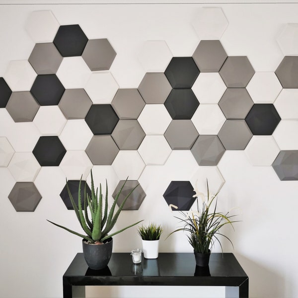 SOUND ABSORBING PANEL Soundproof Tiles Wall Decoration Hexagon Wall Art 30 Colors Customize Wall Ceiling Foam board Geometric acoustic panel