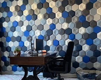 3D WALL DECOR Acoustic panel Sound insulation Block noise Hexagon Wall Art High quality For professionals and individual Bass traps