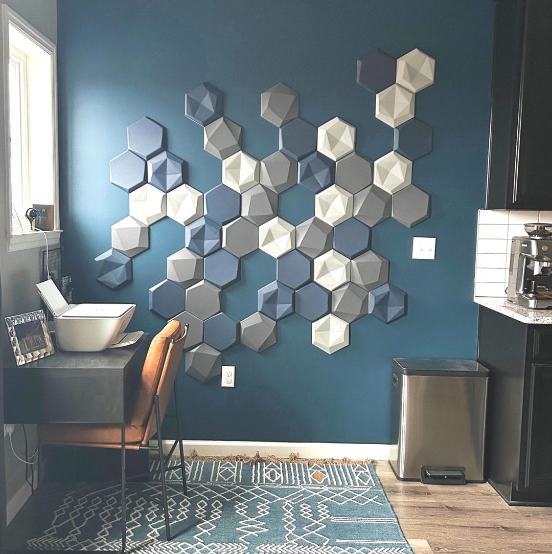 TONOR Panneau Acoustique Mural 60x30x6 Cm - Lot De 4 - Fibre De Verre 3D Avec Tissu & Adhésif Puissant - Absorption Écho NRC 0.95 - Noir