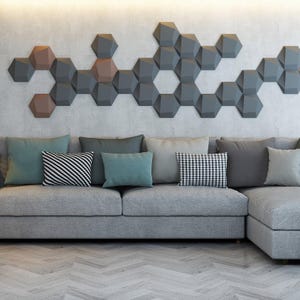 ACOUSTIC PANEL 3D Tile Noise Reduction Home Decor Insulation Acoustic sound absorber Decor texured design Professional sound proofing image 8