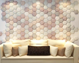 Akustikschaumstoff Platten Schall Modern Fresken Wanddekoration Anpassbare dekorative Panel Klebstoff Hexagon Wohnzimmer Dekoration Büro