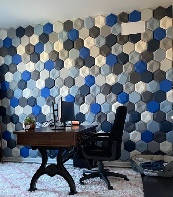 DECORACIÓN DE PARED 3D Panel acústico Aislamiento acústico Bloquear ruido  Arte de pared hexagonal Alta calidad Para profesionales e individuos  Trampas de graves -  España