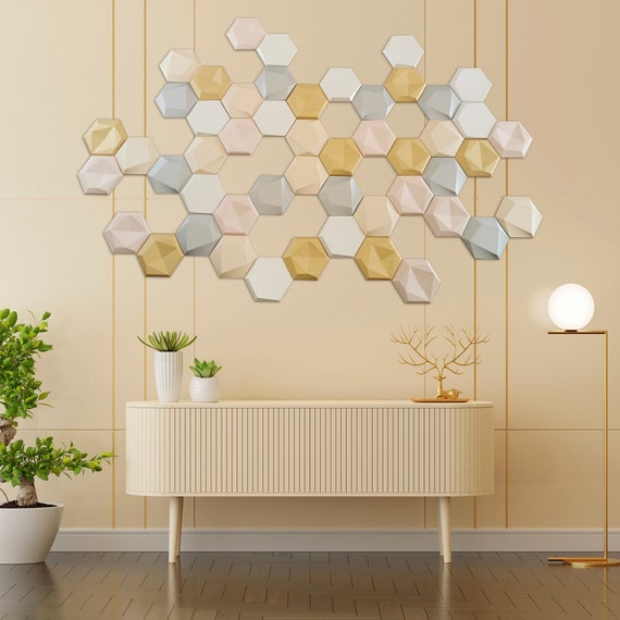 foam wall decorative tiles hexagon felt