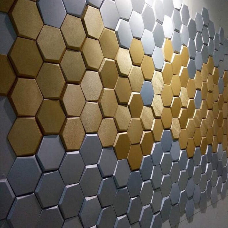 ACOUSTIC PANEL 3D Wall Art Sound Absorption Removable Decorative Wall ...