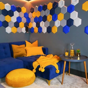 ACOUSTIC PANEL 3D Tile Noise Reduction Home Decor Insulation Acoustic sound absorber Decor texured design Professional sound proofing PACK 30 TILES