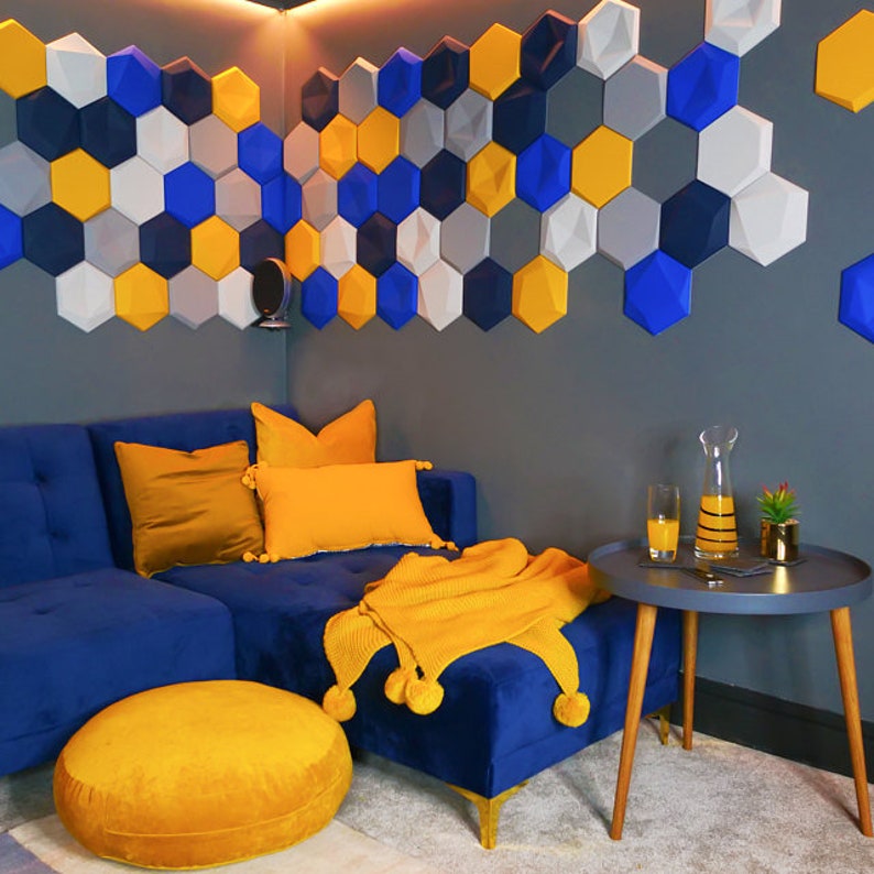 ACOUSTIC PANEL 3D Tile Noise Reduction Home Decor Insulation Acoustic sound absorber Decor texured design Professional sound proofing PACK 30 TILES