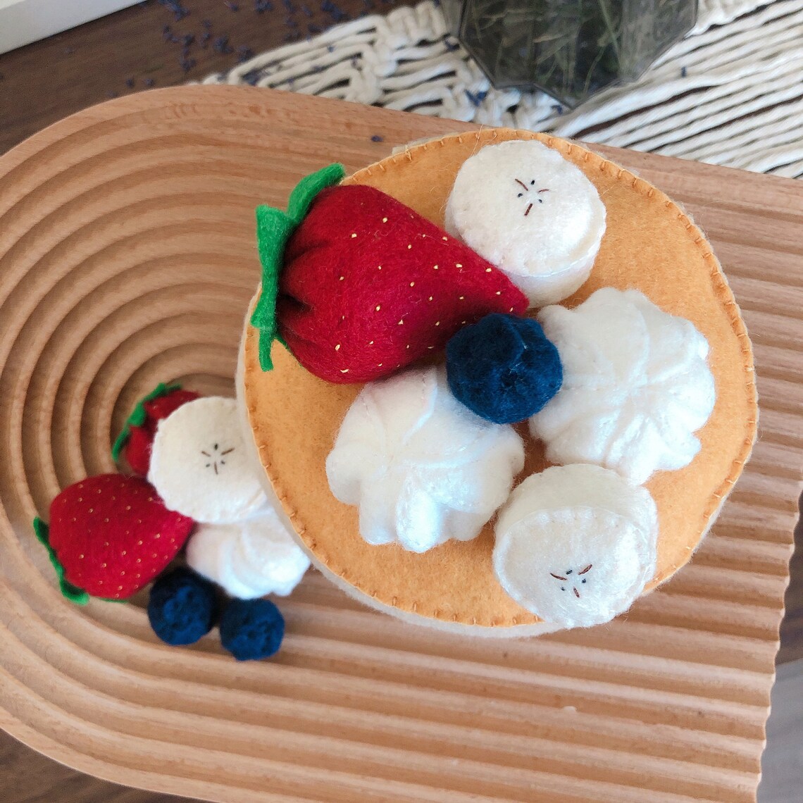Felt Pancake Sweet Breakfast Pancake Set Felt Pretend Play Etsy UK
