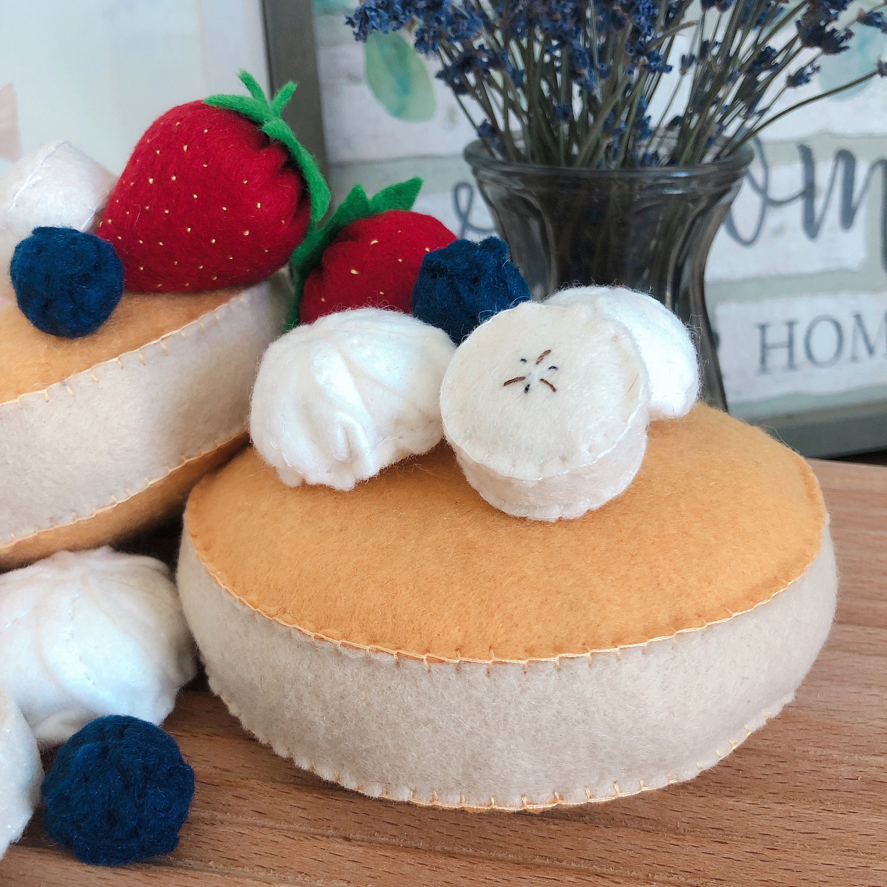 Felt Pancake Sweet Breakfast Pancake Set Felt Pretend Play Etsy UK