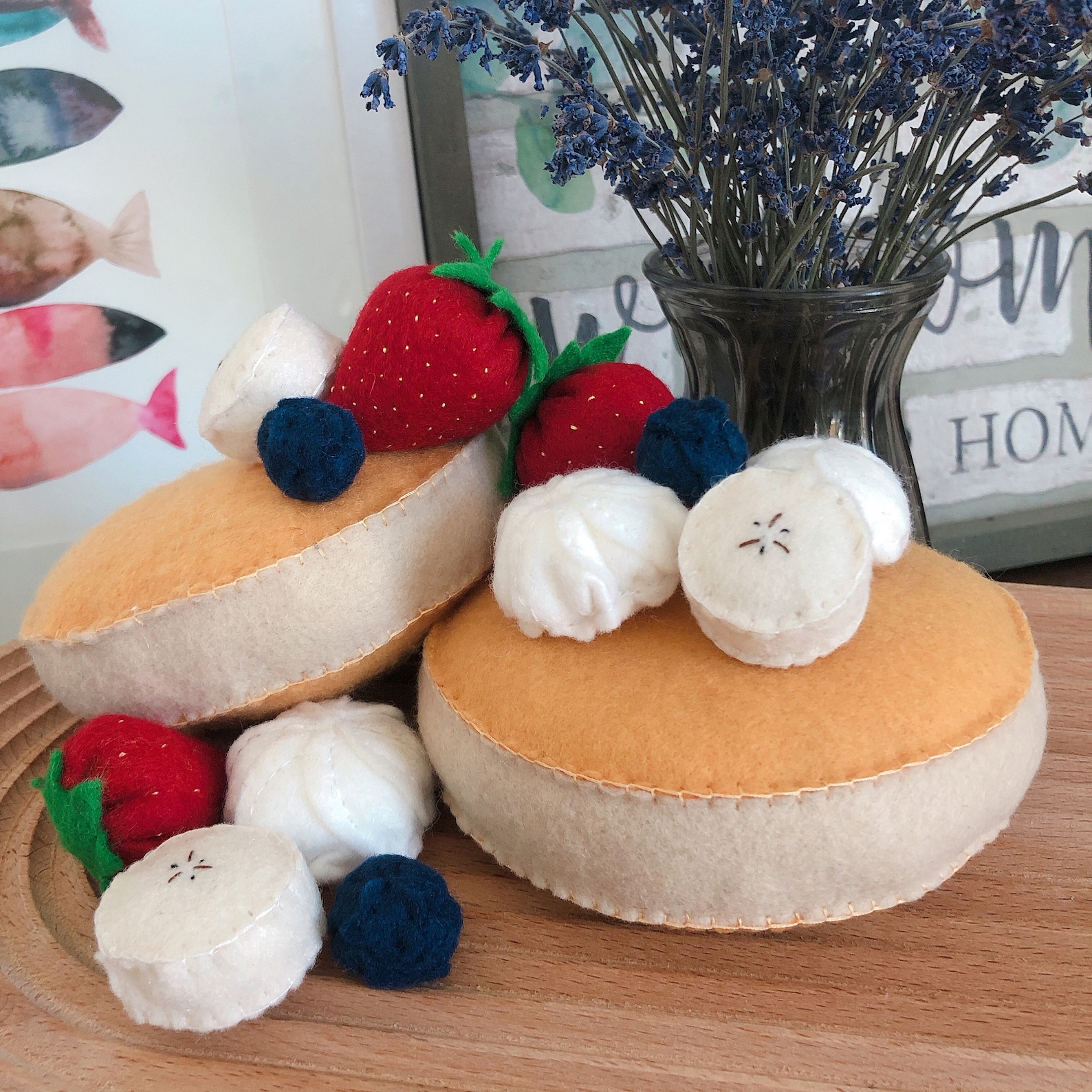 Felt Pancake Sweet Breakfast Pancake Set Felt Pretend Play Etsy UK