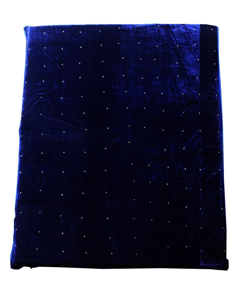 Navy Blue Velvet Quilt Navy Blue Velvet Blanket Quilt Throw Etsy
