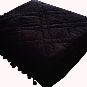 Black Velvet Quilt Comforter Blanket Bedspread King size throw Bedding Gifts Luxury Premium Quilt Dorm Quilt New Year Gift christmas gift