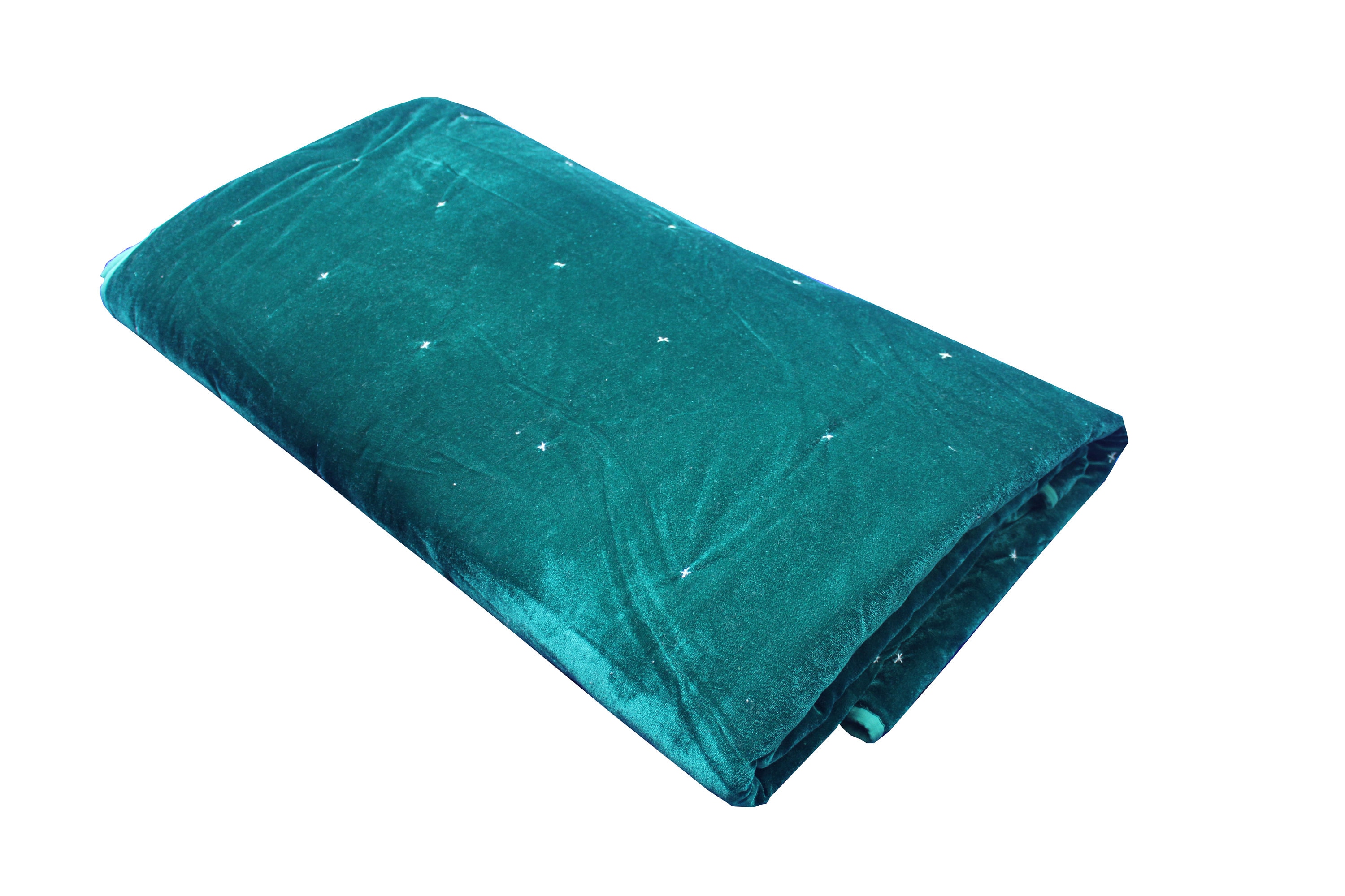 Navy Blue Velvet Blanket Quilt Throw Coverlet Starry Etsy