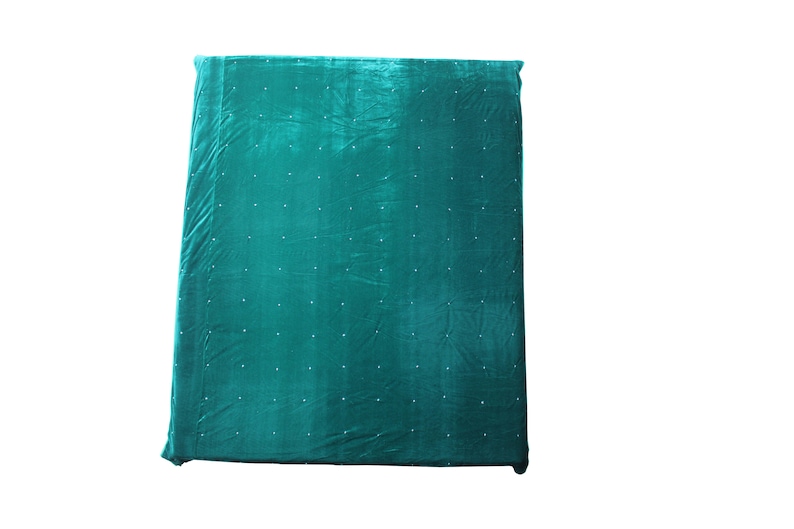 Navy Blue Velvet Blanket Quilt Throw Coverlet Starry Etsy