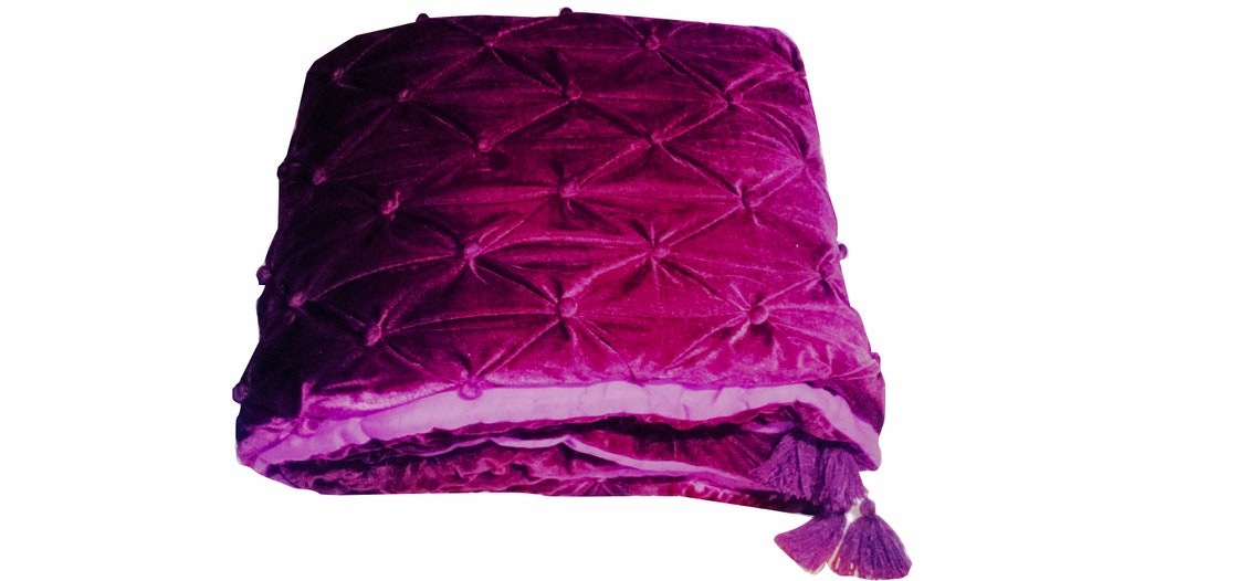 Brown Velvet Quilt Brown Luxury Comforter Brown Queen Quilt Etsy