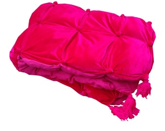 Edredón de terciopelo fucsia, edredón de terciopelo, edredón King, edredón Queen, edredones gemelos, edredones de ropa de cama, edredón de terciopelo, regalo para ella, regalo para él