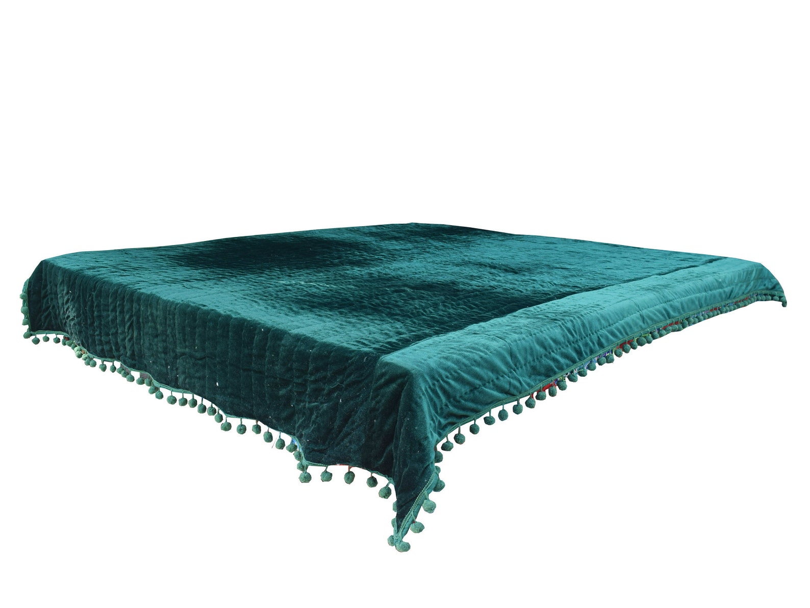 Emerald Green Velvet Quilt Velvet Quilt King Lap Size Quilt Etsy