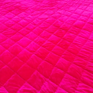Fuchsia Velvet Quilt, Fuchsia Gift Fuchsia quilt Velvet Bedding, Comforter Throw Blanket, Baby Blanket, King quilt, Queen quilt, Twin quilt