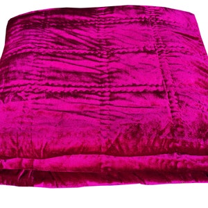 Wine Purple Velvet Quilt King, Velvet Quilted Throw, Velvet Quilt Bed, Bedding Set King Size, Bedding Set Double, Christmas Gift
