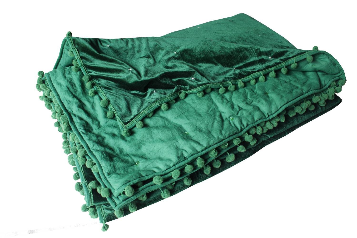 Emerald Green Quilt Star Quilting Green Velvet Quilt Velvet Etsy