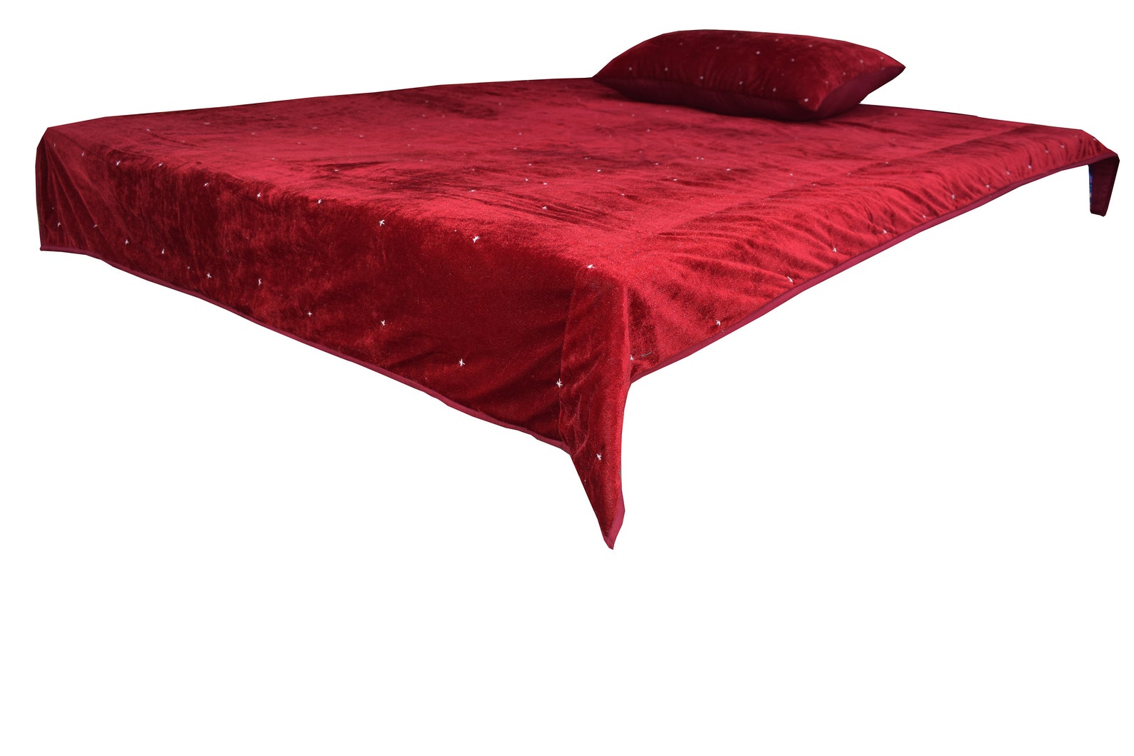 Brown Velvet Quilt Velvet Bedspread Brown Comforter Brown Etsy