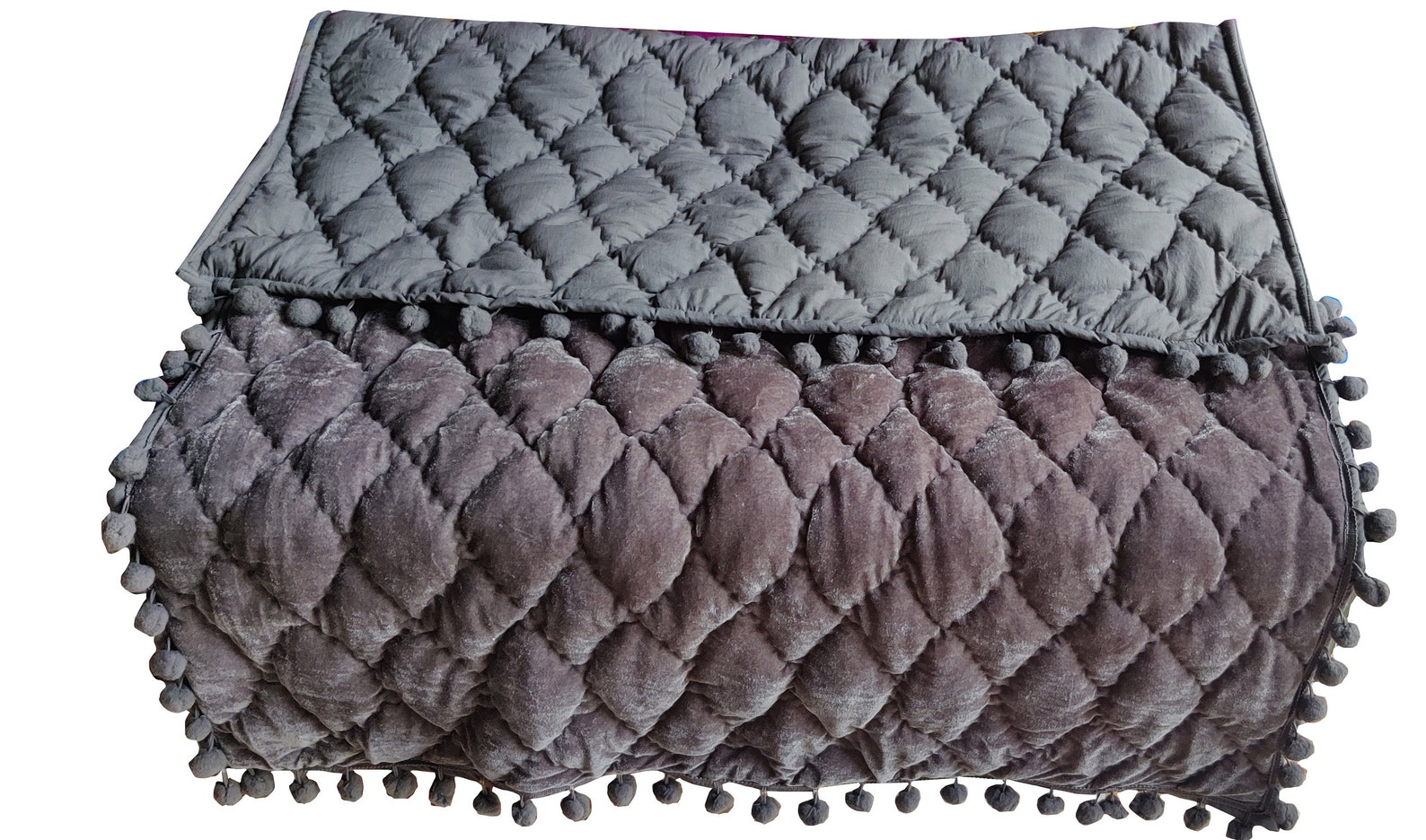 Grey Velvet Comforter King Quilt Queen Quilt Twin Quilts Etsy