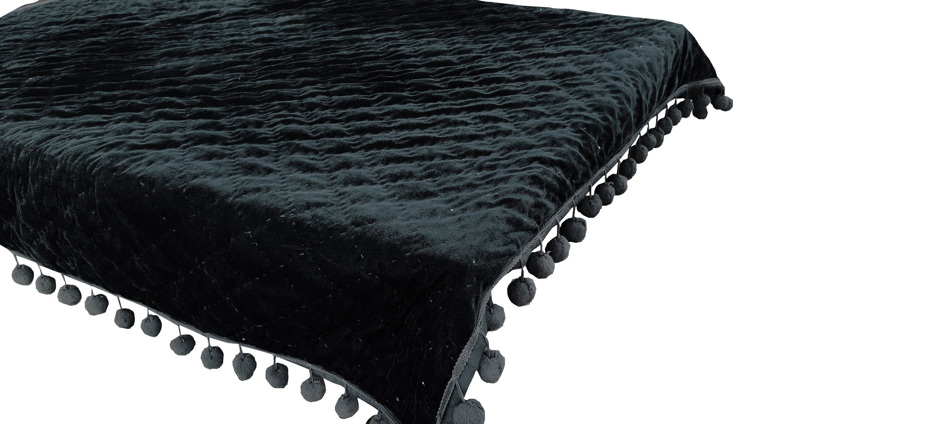 Black Velvet Throw Blanket