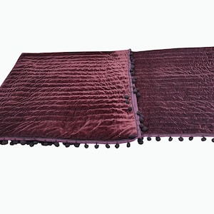 Brown Velvet Quilt, Brown Velvet Comforter, Velvet Bedspread, Velvet bedding, Velvet Blanket, Velvet Quilted Coverlet Mothers day gift