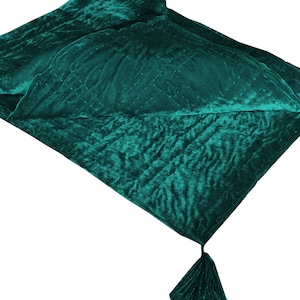 Teal Velvet Luxury Quilt Back Side Velvet quilt Double Velvet quilt Luxury Comforter Quilt King Quilt Velvet Quilt Christmas Gift