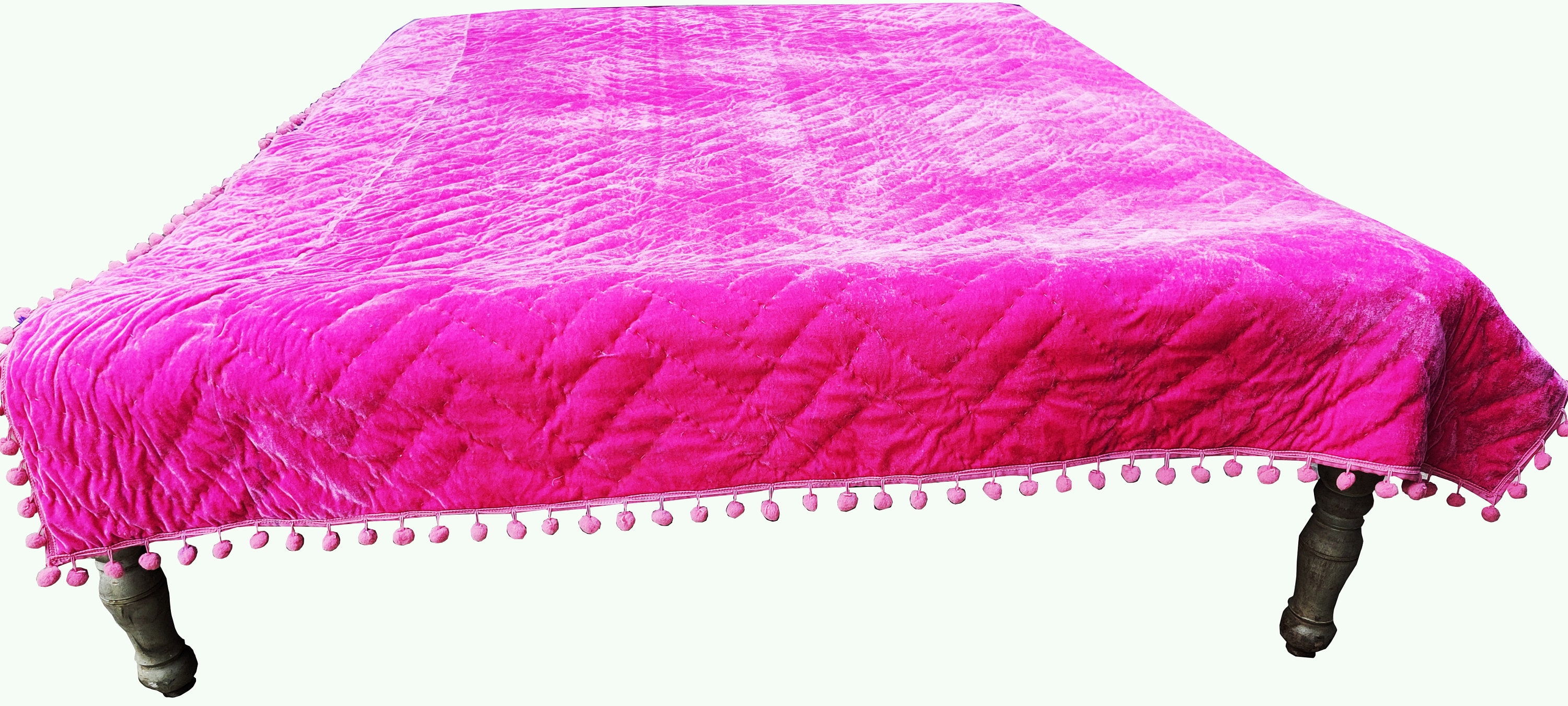 Baby Pink Velvet Quilt Baby Pink Luxury Comforter Baby Pink Etsy
