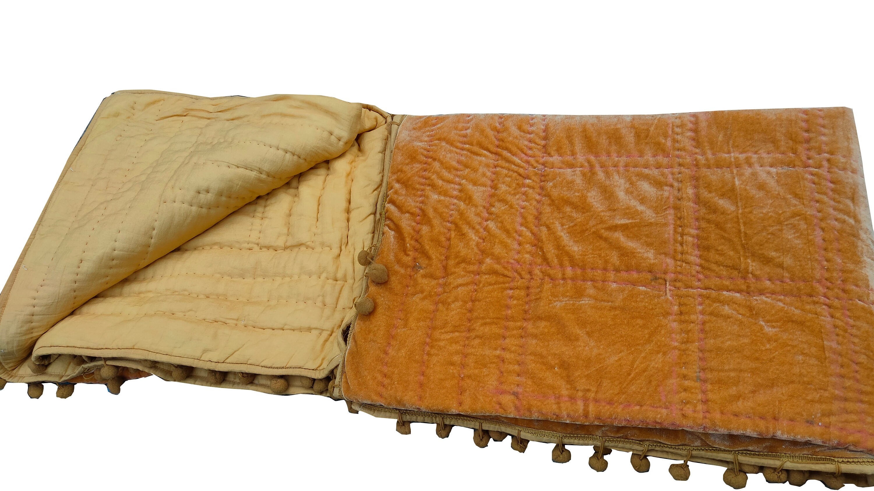 Gold Velvet Quilt Gold Velvet Comforter Velvet Bedspread Etsy