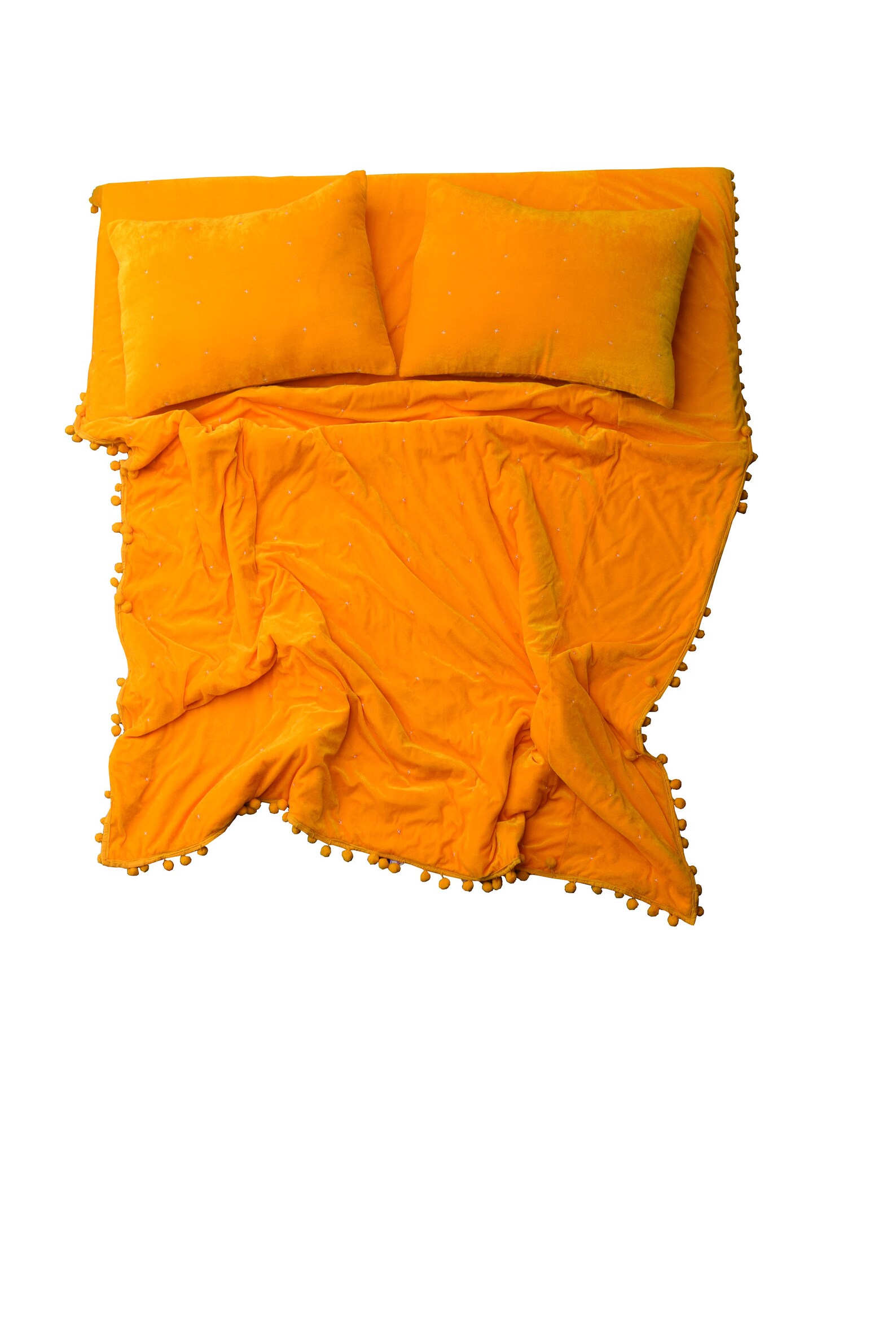 Yellow Velvet Quilt Velvet Quilt King Lap Size Quilt Yellow Etsy