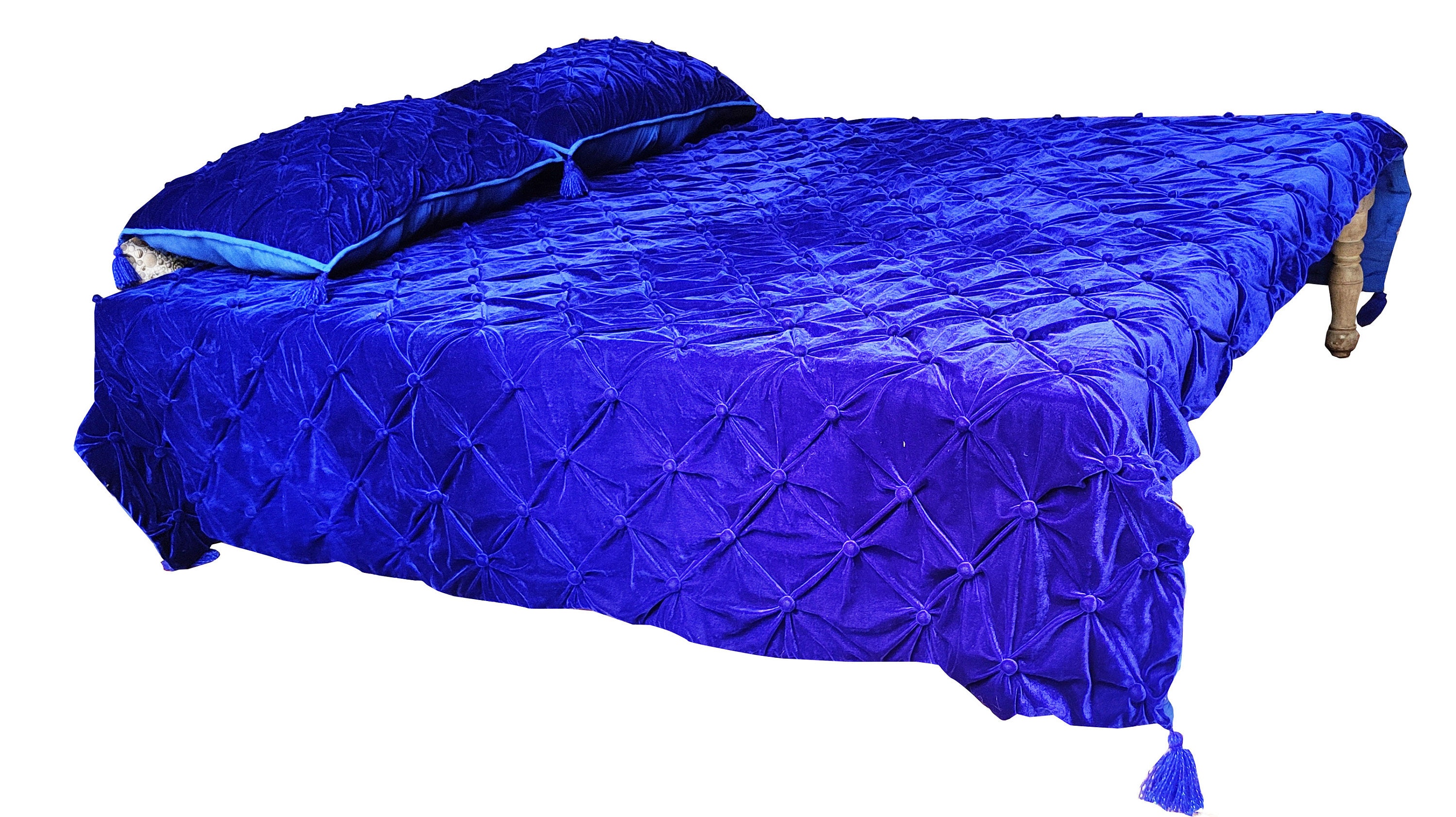 Couette En velours Bleu
