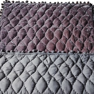Grey Velvet Comforter, King Quilt, Queen Quilt, Twin Quilts, Bedding Quilts, Velvet Quilt, Pick Stitch Quilts, Blanket, Bedding