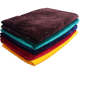 Brown Luxury Quilt, Twin Quilt, Queen Quilt, King Quilt, Velvet Quilt, Brown Velvet Comforter, Starry stitching quilt ,Pom Pom quilt,