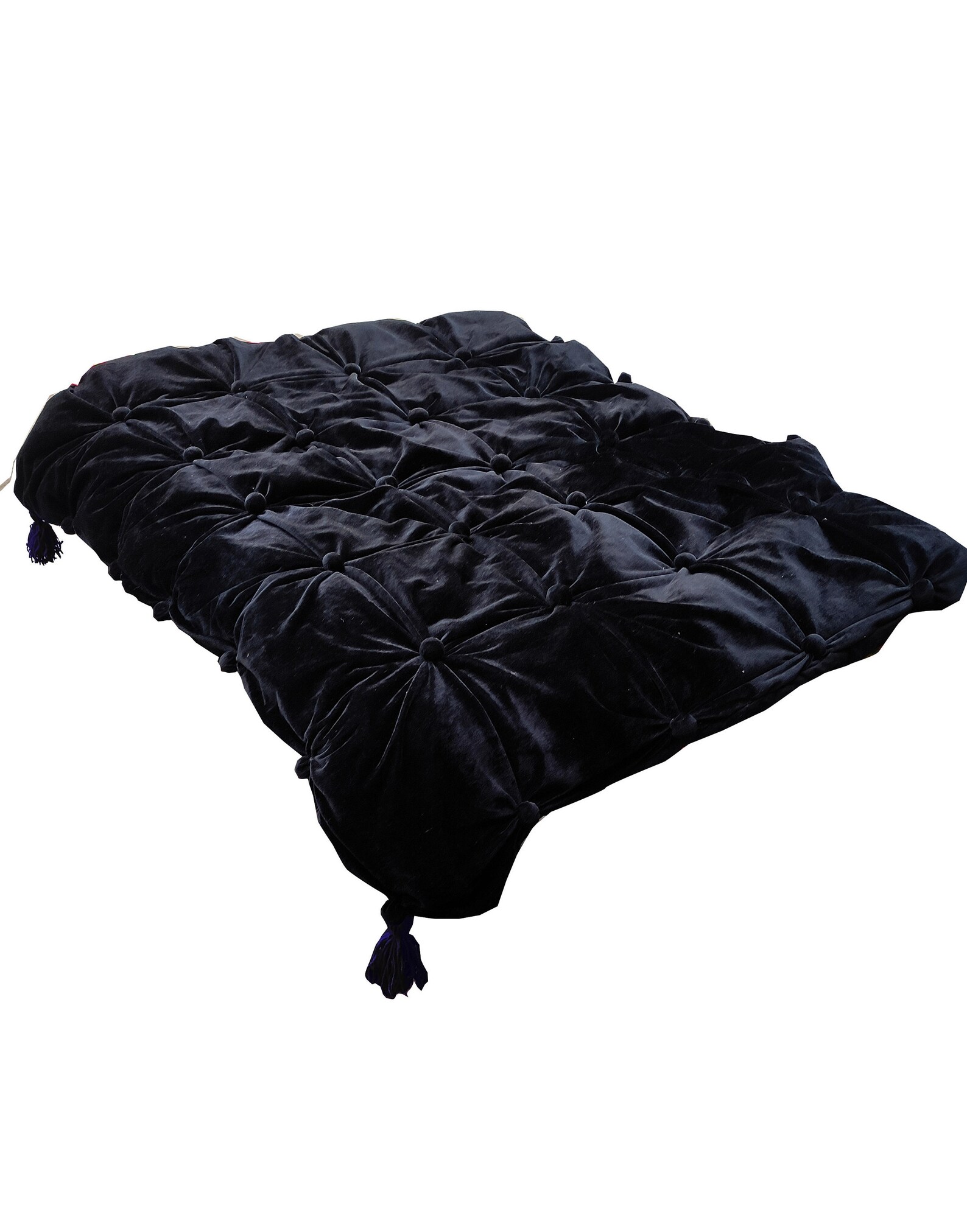 Black Velvet Quilt Black Quilt Handmade Comforter Homemade Etsy