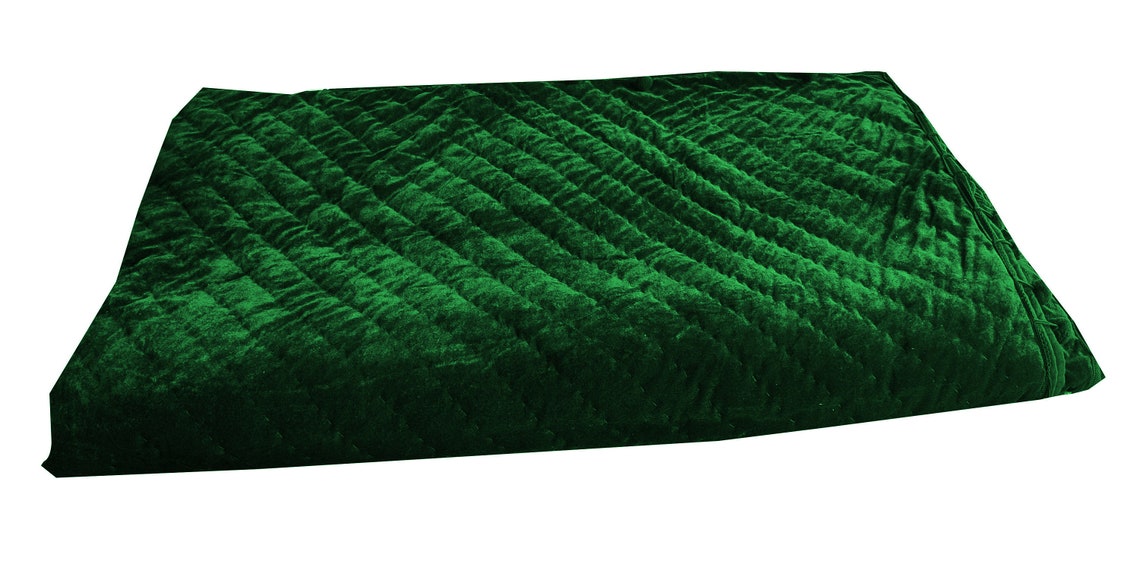 Emerald Green Velvet Quilt Velvet Quilt King Lap Size Quilt Etsy