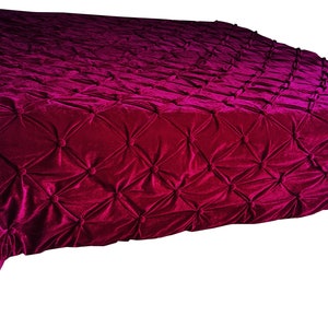 Wine Purple Velvet Quilt King, Velvet Quilted Throw, Velvet Quilt Bed, Bedding Set King Size, Bedding Set Double, Christmas Gift Ideas Gift