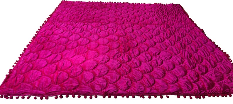Bacati Love Kisses And Hugs Plush Blanket - Pink Embroidered Heart Throw For Girls, Ultra Soft - View #7