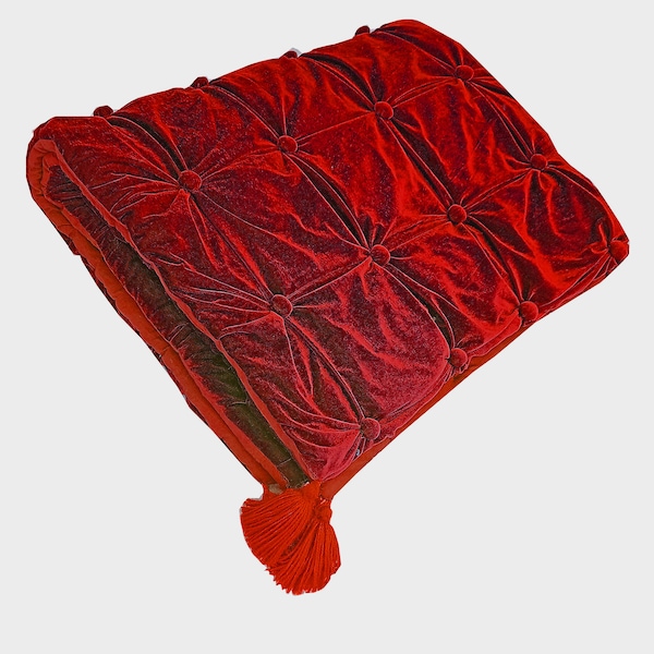 Deep Red Velvet  Quilt Comforter Blanket Bedspread King size throw Bedding Gifts Euro shams Mothers day Gifts Wedding Gifts