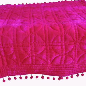 Fuchsia velvet comforter Fuchsia Luxury Quilt, Fuchsia Queen Quilt, Fuchsia Bedspread quilt, Velvet Quilt, Velvet Comforter gift for her