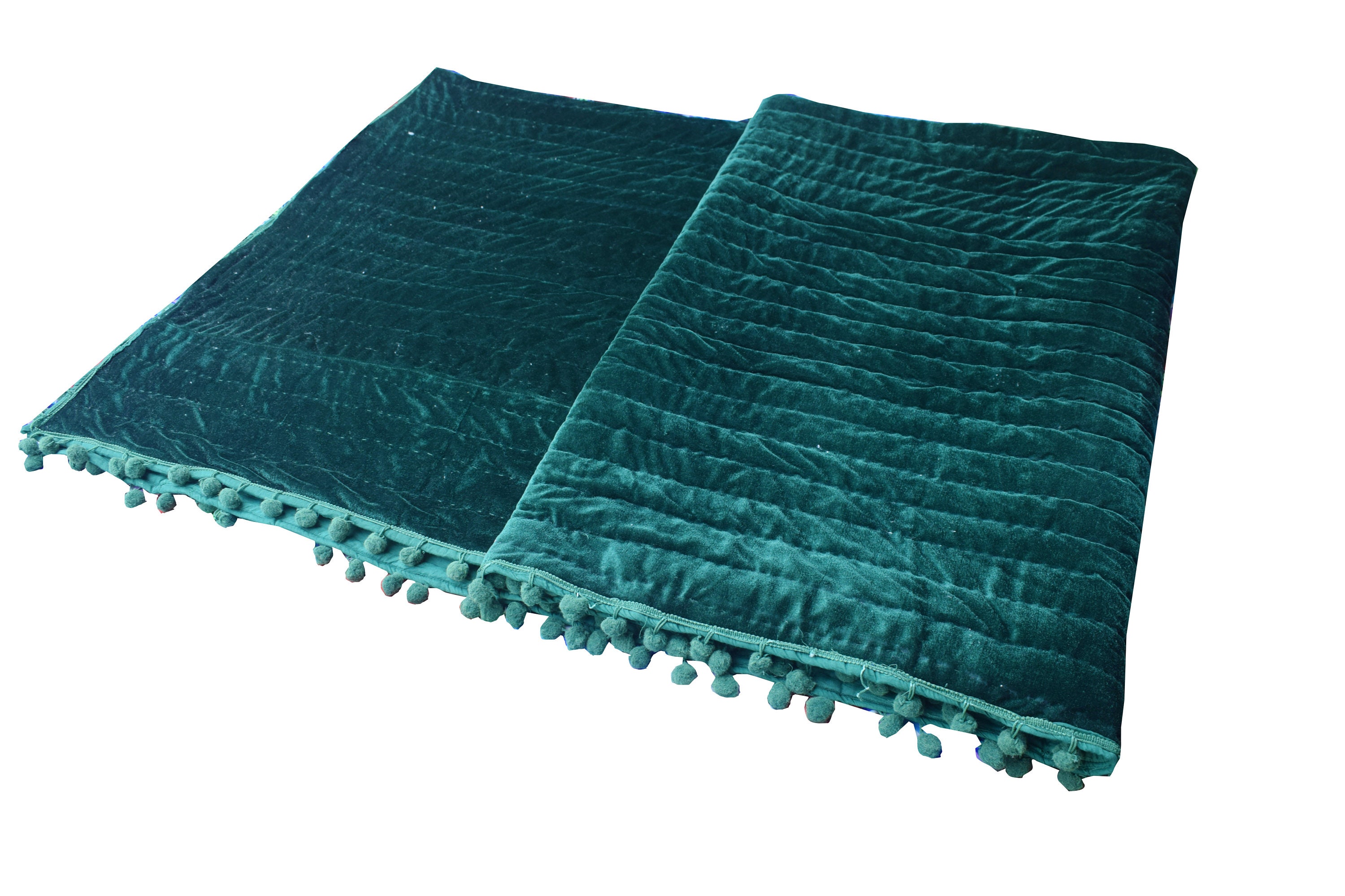 Teal Velvet Quilt Velvet Quilt King Lap Size Quilt Blanket Etsy