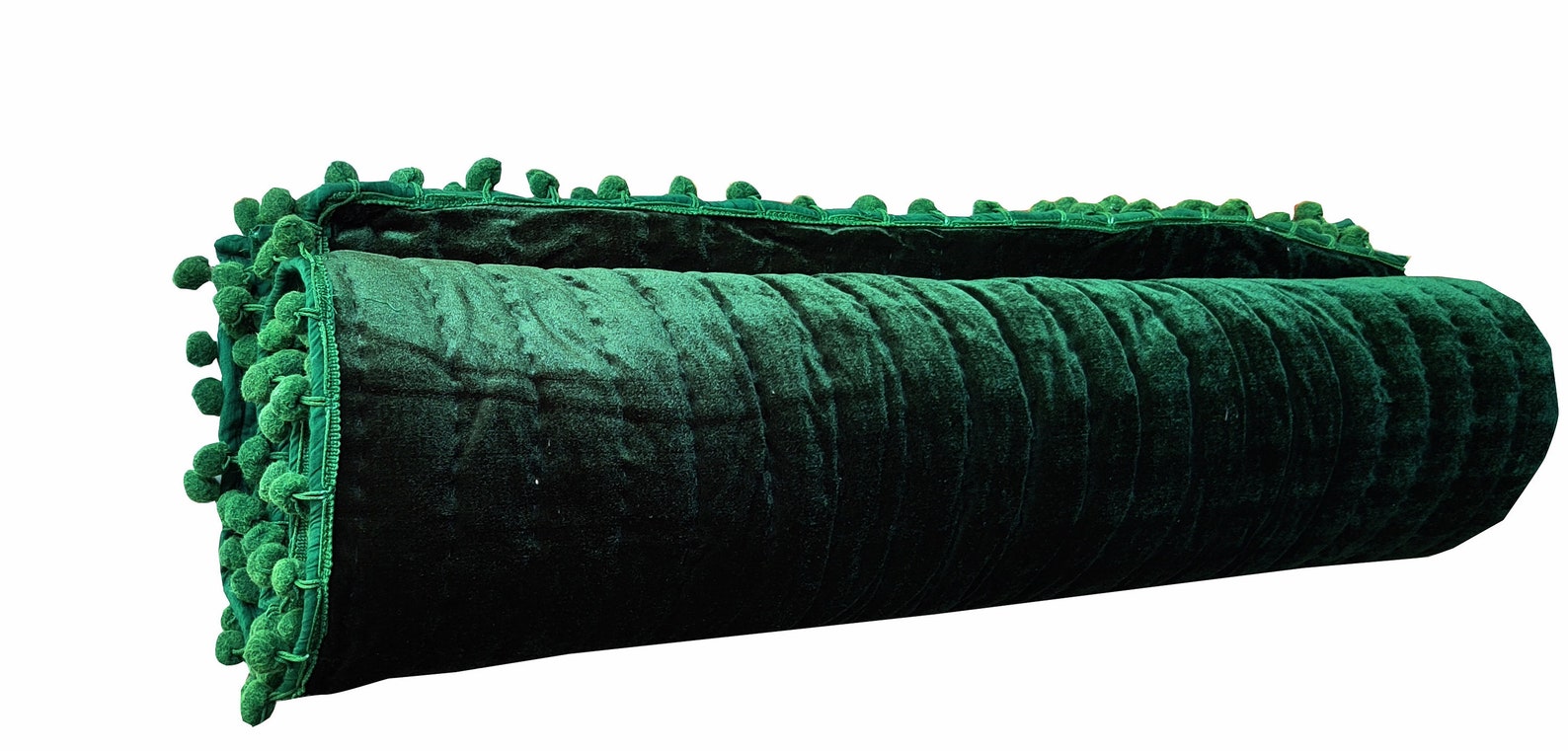 Emerald Green Velvet Quilt, Green Velvet Bedding, Comforter, Quilted